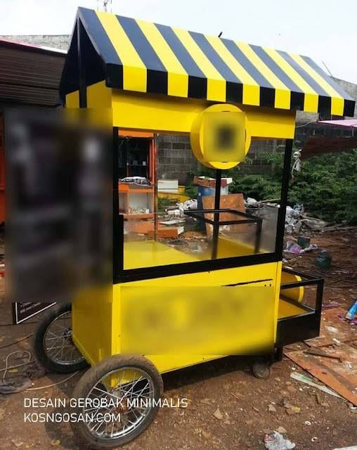 desain gerobak kayu unik