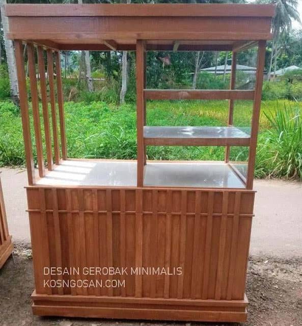 desain gerobak kayu unik