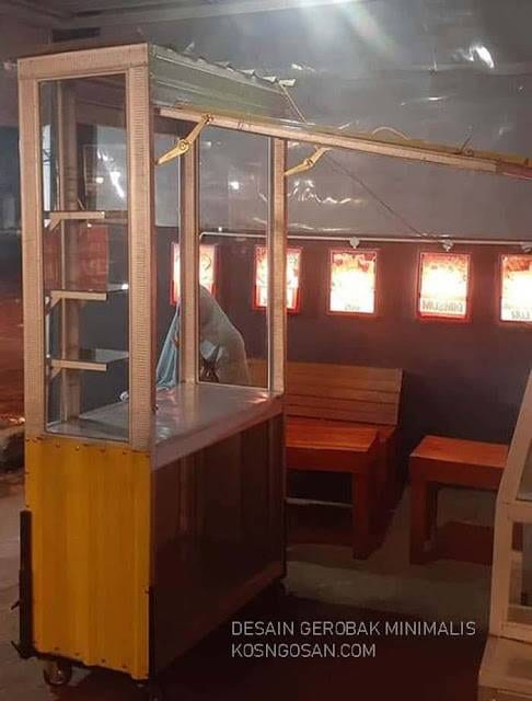 desain gerobak kayu unik