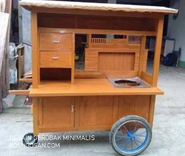 desain gerobak kayu unik