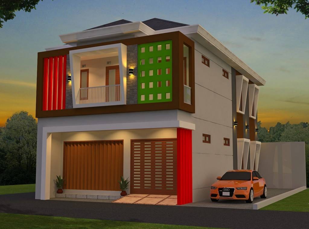 desain rumah dan toko kelontong
