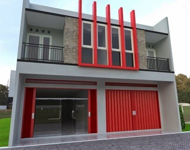 desain rumah dan toko kelontong