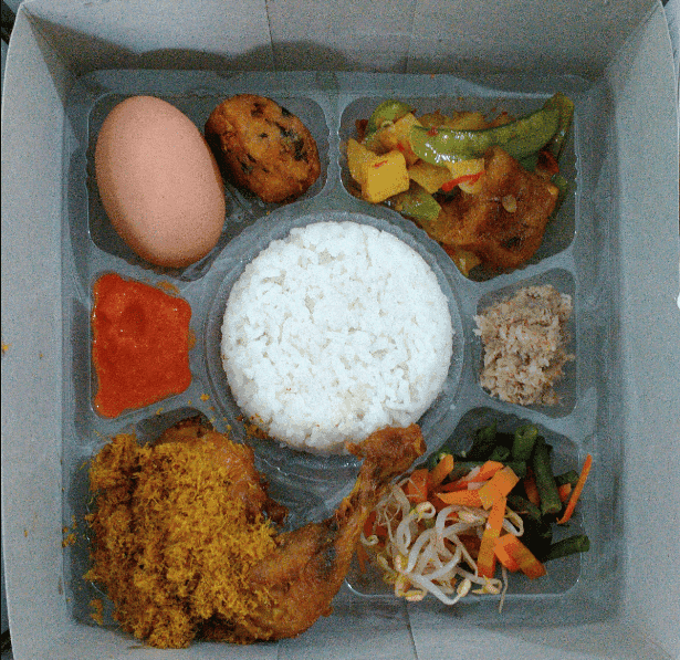 menu nasi kotak sederhana 10000