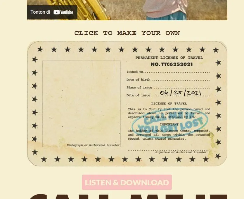 Cara Membuat Permanent License of Travel dan Download 1 permanent license of travel