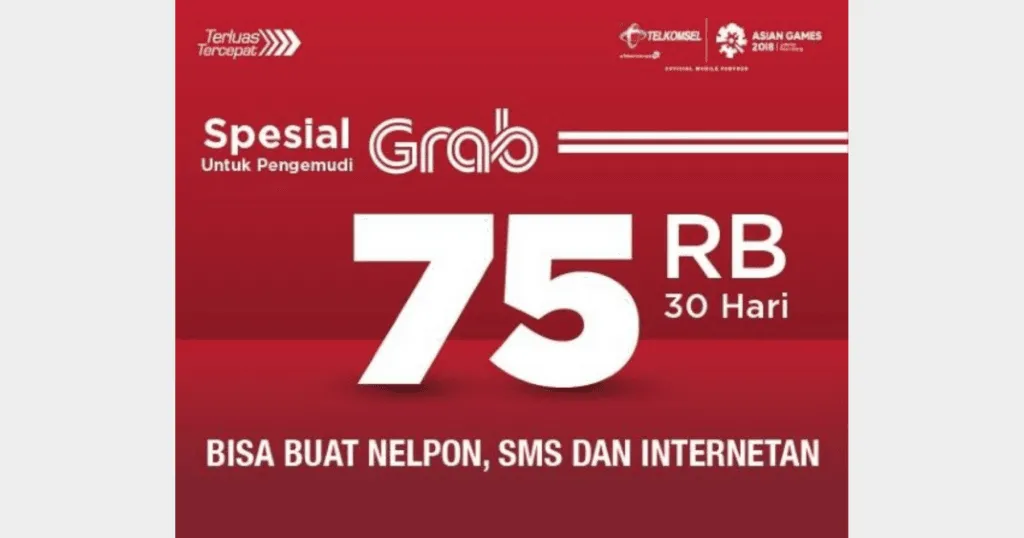 Paket Telkomsel Grab 75 Ribu Untuk Driver, Berikut Cara Mendapatkannya! 1 Paket Telkomsel Grab
