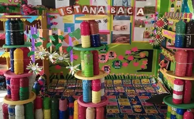 Beragam Contoh Pojok Baca Sederhana di Kelas Menarik! 16 pojok baca sederhana di kelas