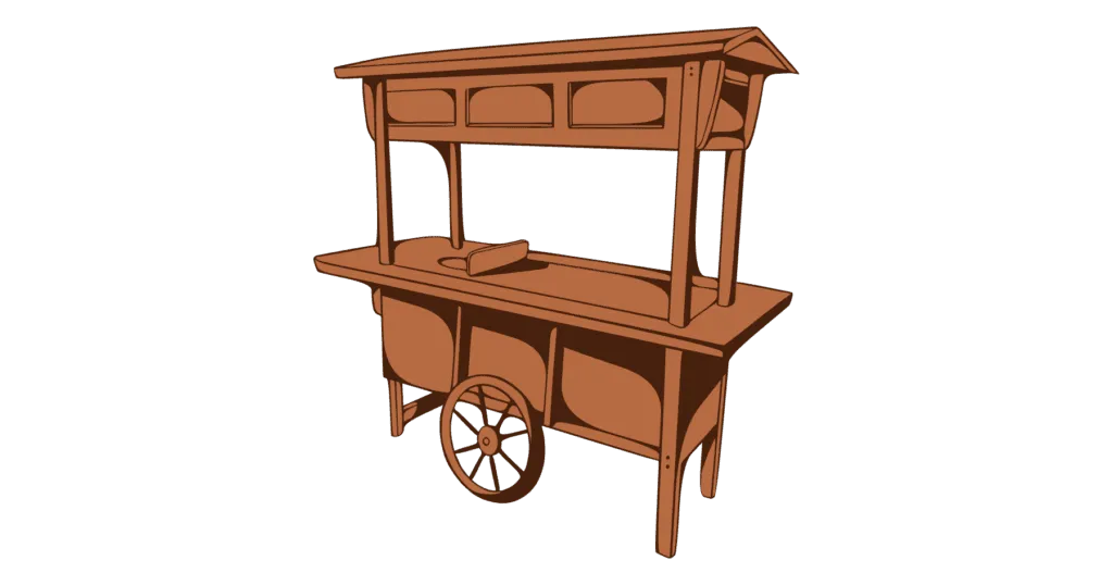 Kumpulan Inspirasi Desain Gerobak Kayu Unik dan Minimalis Bagus 1 desain gerobak kayu unik